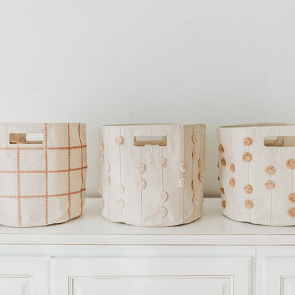 Pompom Storage Basket - Ivory