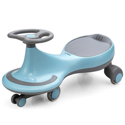 Wiggle Car Ride-on Toy With Flashing Wheels-Blue