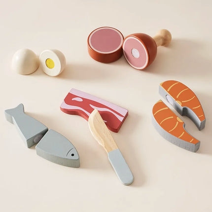 Wooden Childs Play Food Set - Meat