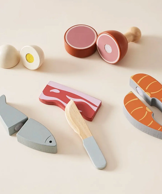 Wooden Childs Play Food Set - Meat