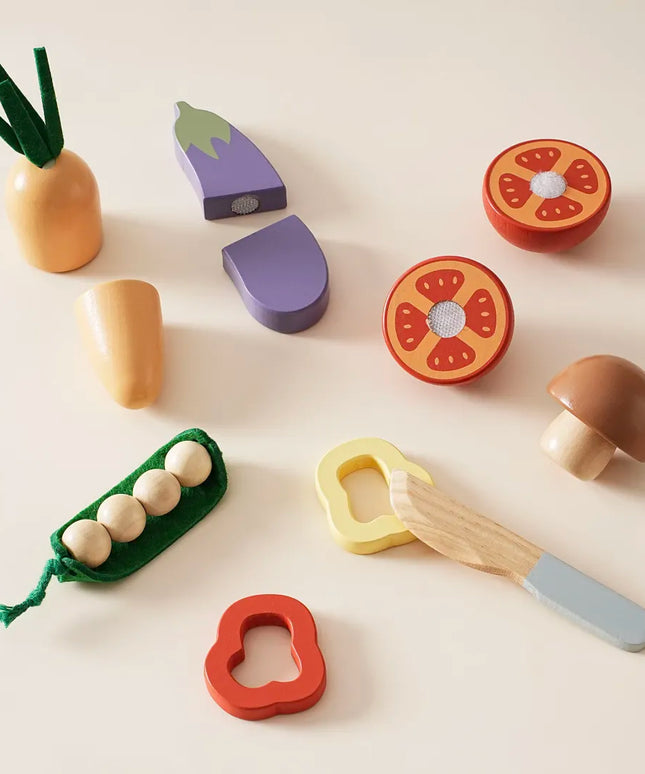 Wooden Childs Play Food Set - Vegetables