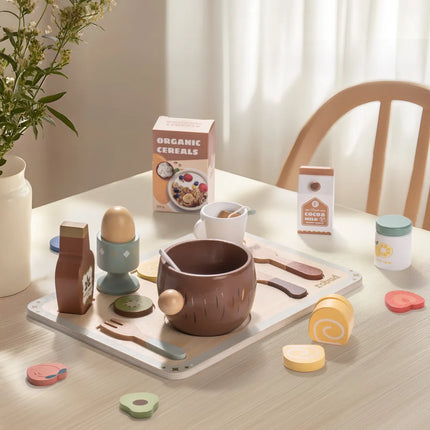 31-Piece Wooden Play Food Sets for Kids