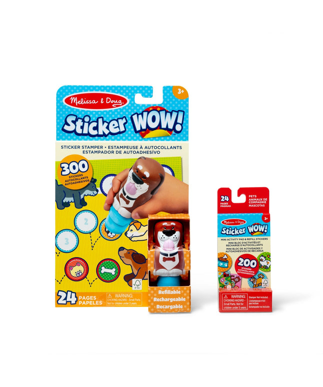 Sticker WOW!™ Dog Bundle: Activity Pad & Sticker Stamper + Mini Activity Pad and 200 Refill Stickers