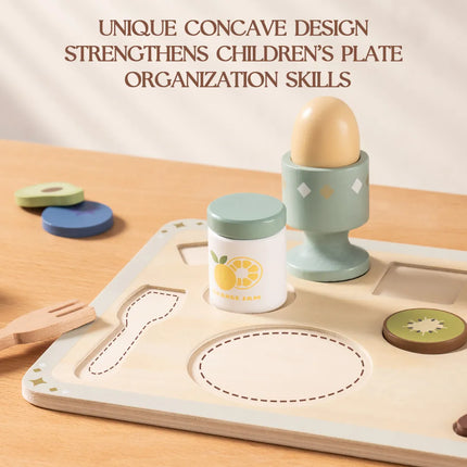 31-Piece Wooden Play Food Sets for Kids