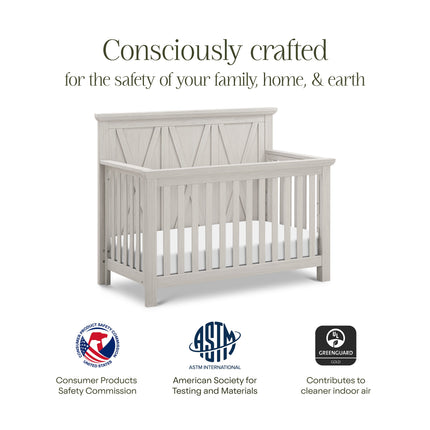 Emory Farmhouse 4-in-1 Convertible Crib