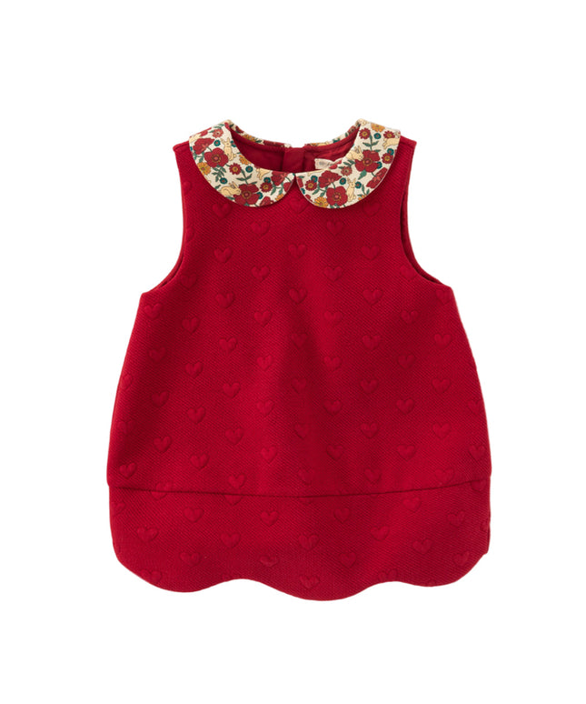 Toddler Girls Adorable Festival Red Sleeveless Princess Tank Dress