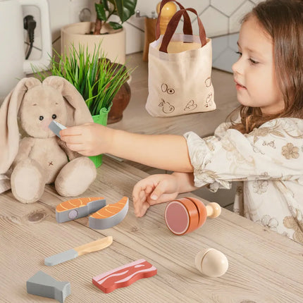 Wooden Childs Play Food Set - Meat