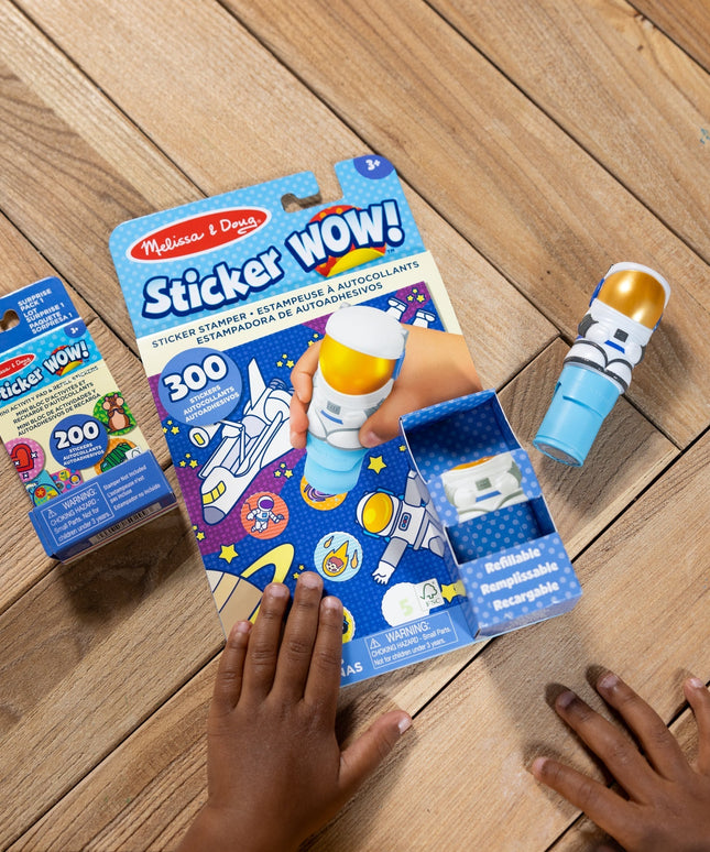 Sticker WOW!™ Astronaut Bundle: Activity Pad & Sticker Stamper + Mini Activity Pad and 200 Refill Stickers