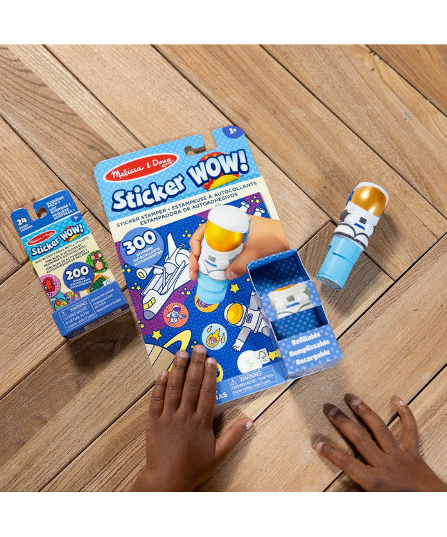 Sticker WOW!™ Astronaut Bundle: Activity Pad & Sticker Stamper + Mini Activity Pad and 200 Refill Stickers