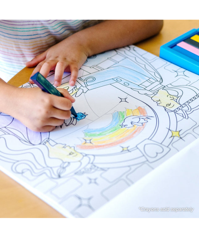 Jumbo 50-Page Kids' Coloring Pad - Horses, Hearts, Flowers, and More