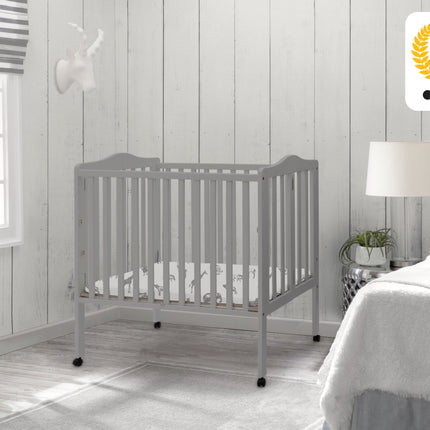 Folding Portable Mini Baby Crib with 1.5-inch Mattress