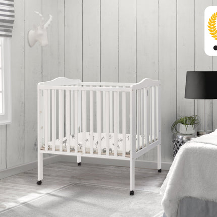 Folding Portable Mini Baby Crib with 1.5-inch Mattress