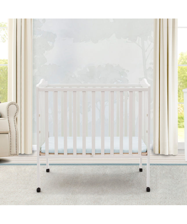 Folding Portable Mini Baby Crib with 1.5-inch Mattress