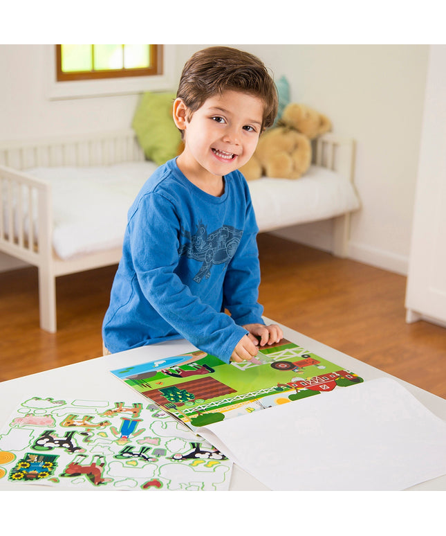 Reusable Sticker Pad 3-Pack: Vehicles, Habitats, Prehistoric
