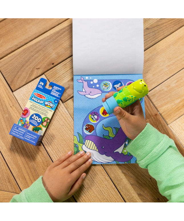 Sticker WOW!™ Sea Turtle Bundle: Activity Pad & Sticker Stamper + Mini Activity Pad and 200 Refill Stickers