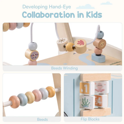 Wooden Baby Push Walker - Vacation Bus