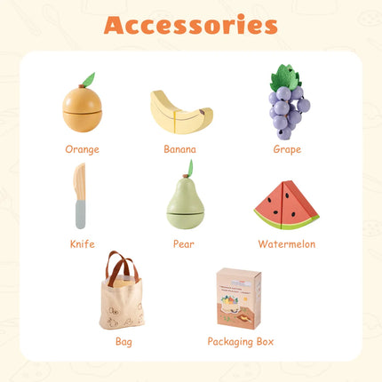 Wooden Childs Play Food Set - Fruit