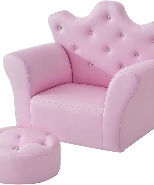 Children's Upholstered Sofa with Footstool