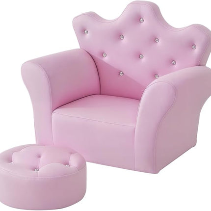 Children's Upholstered Sofa with Footstool