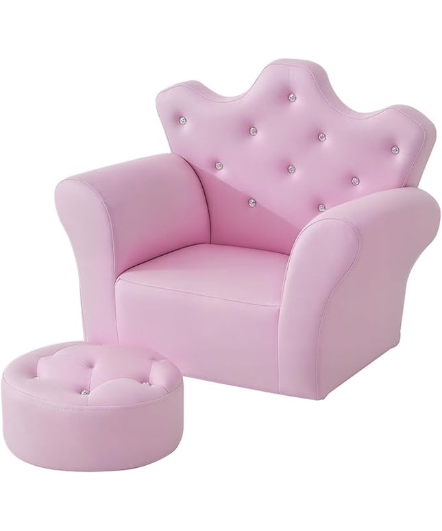 Children's Upholstered Sofa with Footstool
