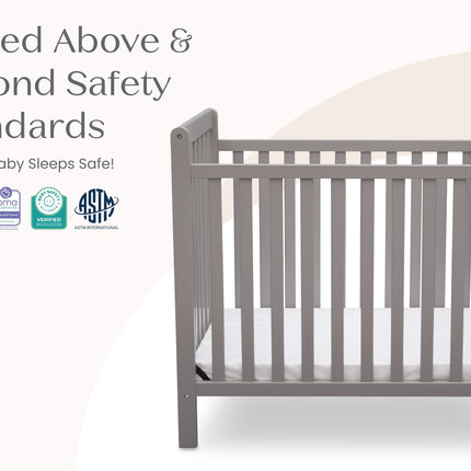 Classic Mini Crib with 2.75-inch Mattress - Convertible to Twin Bed