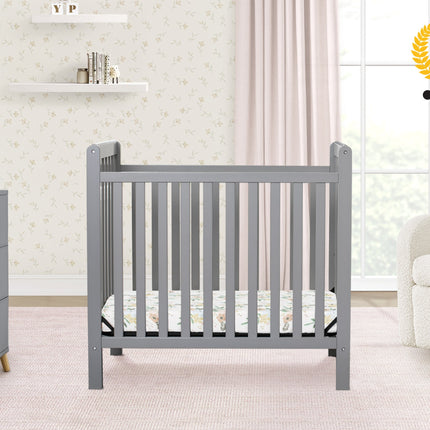 Classic Mini Crib with 2.75-inch Mattress - Convertible to Twin Bed