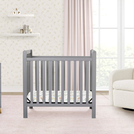 Classic Mini Crib with 2.75-inch Mattress - Convertible to Twin Bed