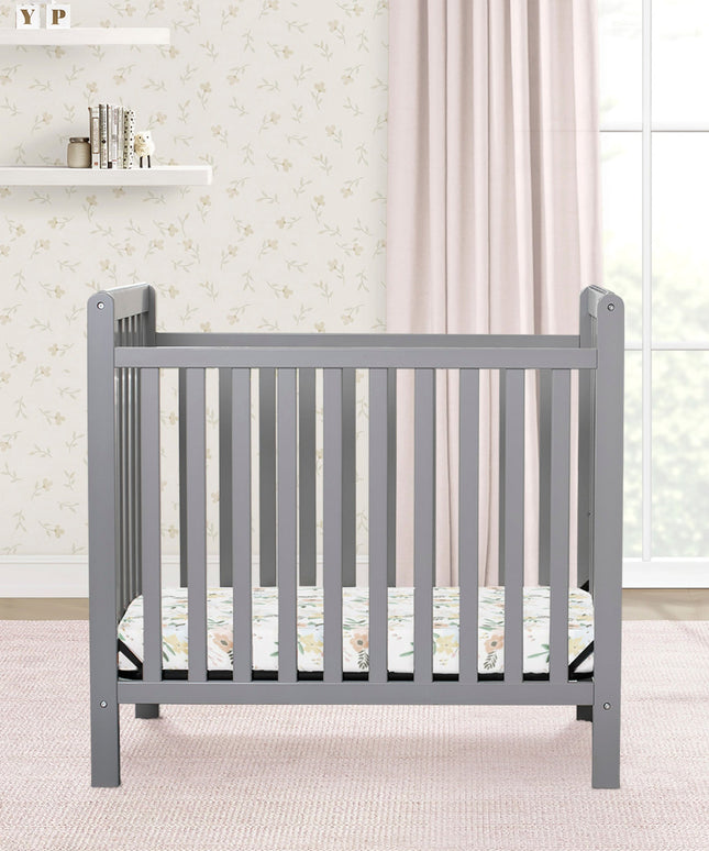 Classic Mini Crib with 2.75-inch Mattress - Convertible to Twin Bed