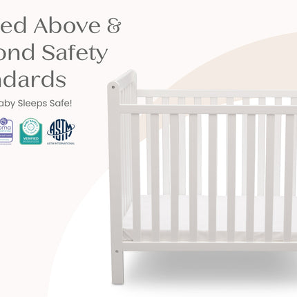 Classic Mini Crib with 2.75-inch Mattress - Convertible to Twin Bed