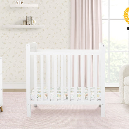 Classic Mini Crib with 2.75-inch Mattress - Convertible to Twin Bed