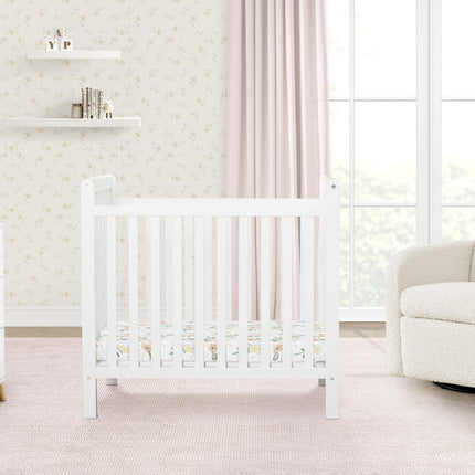 Classic Mini Crib with 2.75-inch Mattress - Convertible to Twin Bed