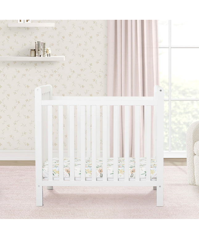Classic Mini Crib with 2.75-inch Mattress - Convertible to Twin Bed