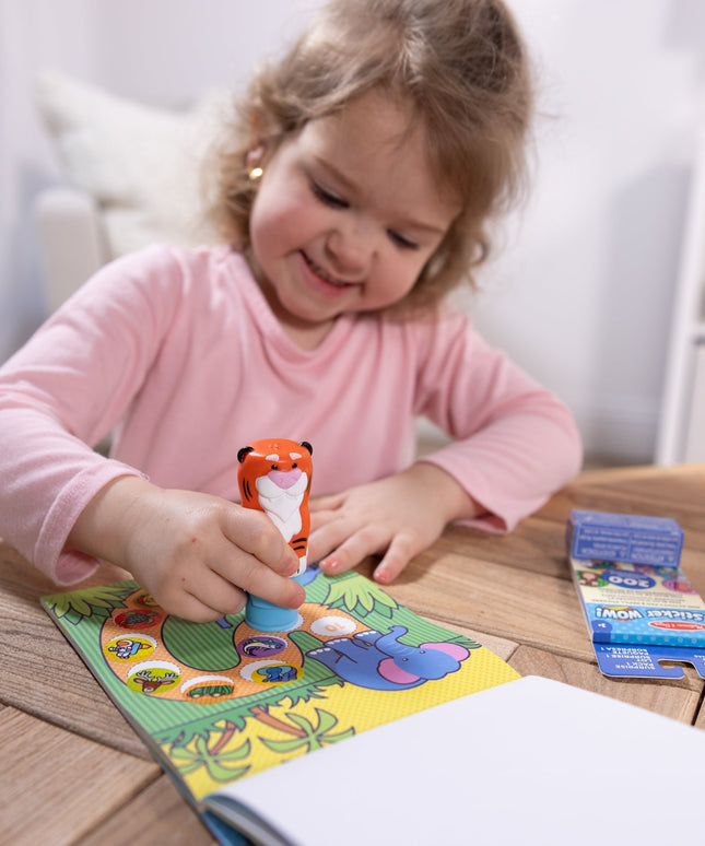 Sticker WOW!™ Tiger Bundle: Activity Pad & Sticker Stamper + Mini Activity Pad and 200 Refill Stickers