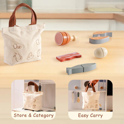 Wooden Childs Play Food Set - Meat