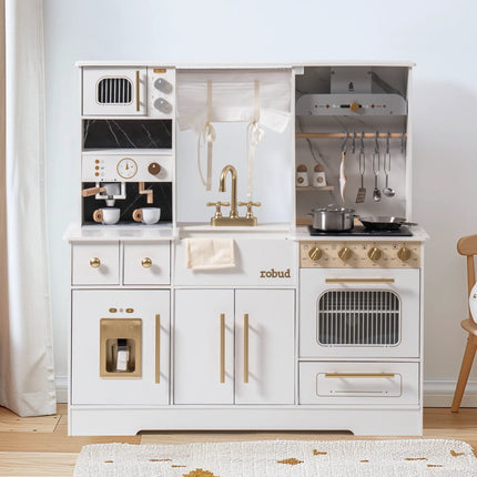 Modern Play Kitchen for Kids - White