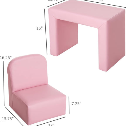 2-in-1 Multifunctional Kids Sofa Convertible Table and Chair