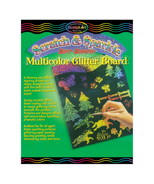 Scratch & Sparkle Multicolor Glitter w/stylus (10 boards)