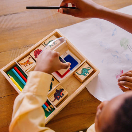 Wooden Stamp Set - Dinosaurs