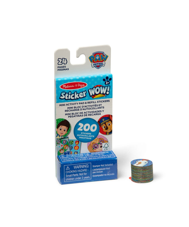 Sticker WOW!® Mini Activity Pad & Refill Stickers - PAW Patrol (200+ Stickers, Stamper Not Included)