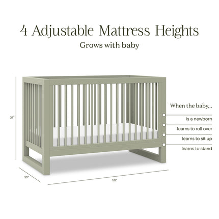 Nantucket 3-in-1 Convertible Crib with Toddler Bed Conversion Kit