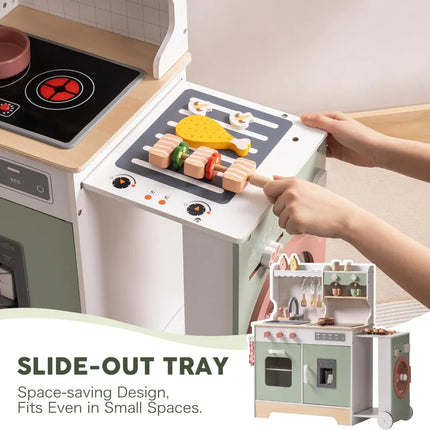 Wooden Play Kitchen Set - Expandable