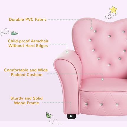Tufted Upholstered Sofa Chair Princess Couch