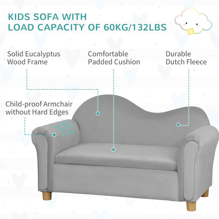 Ergonomic Foam Kids Sofa with Inner Toy Storage Chest