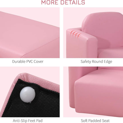 2-in-1 Multifunctional Kids Sofa Convertible Table and Chair