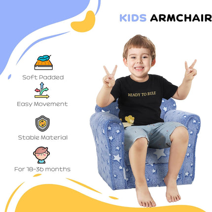 Toddler Sofa with Glow in The Dark Star Design