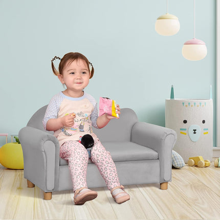 Ergonomic Foam Kids Sofa with Inner Toy Storage Chest