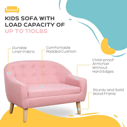 2-Seat Kids Sofa, Toddler Sofa Couch