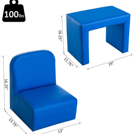 2-in-1 Multifunctional Kids Sofa Convertible