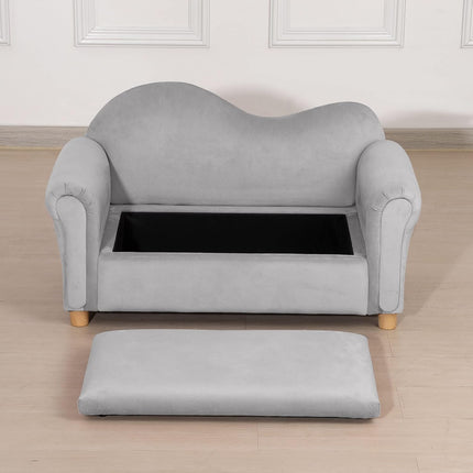 Ergonomic Foam Kids Sofa with Inner Toy Storage Chest