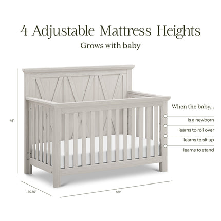 Emory Farmhouse 4-in-1 Convertible Crib